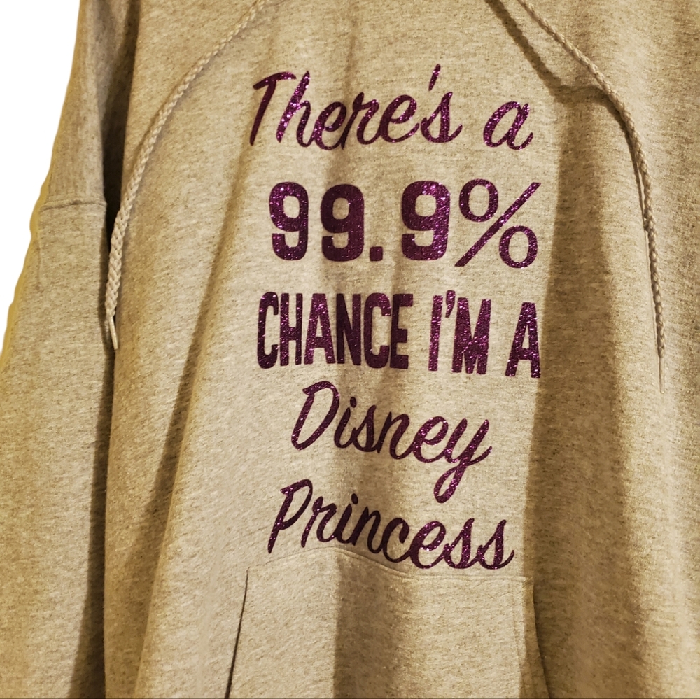 Grey hoodie 99.9% I am a Disney princess.